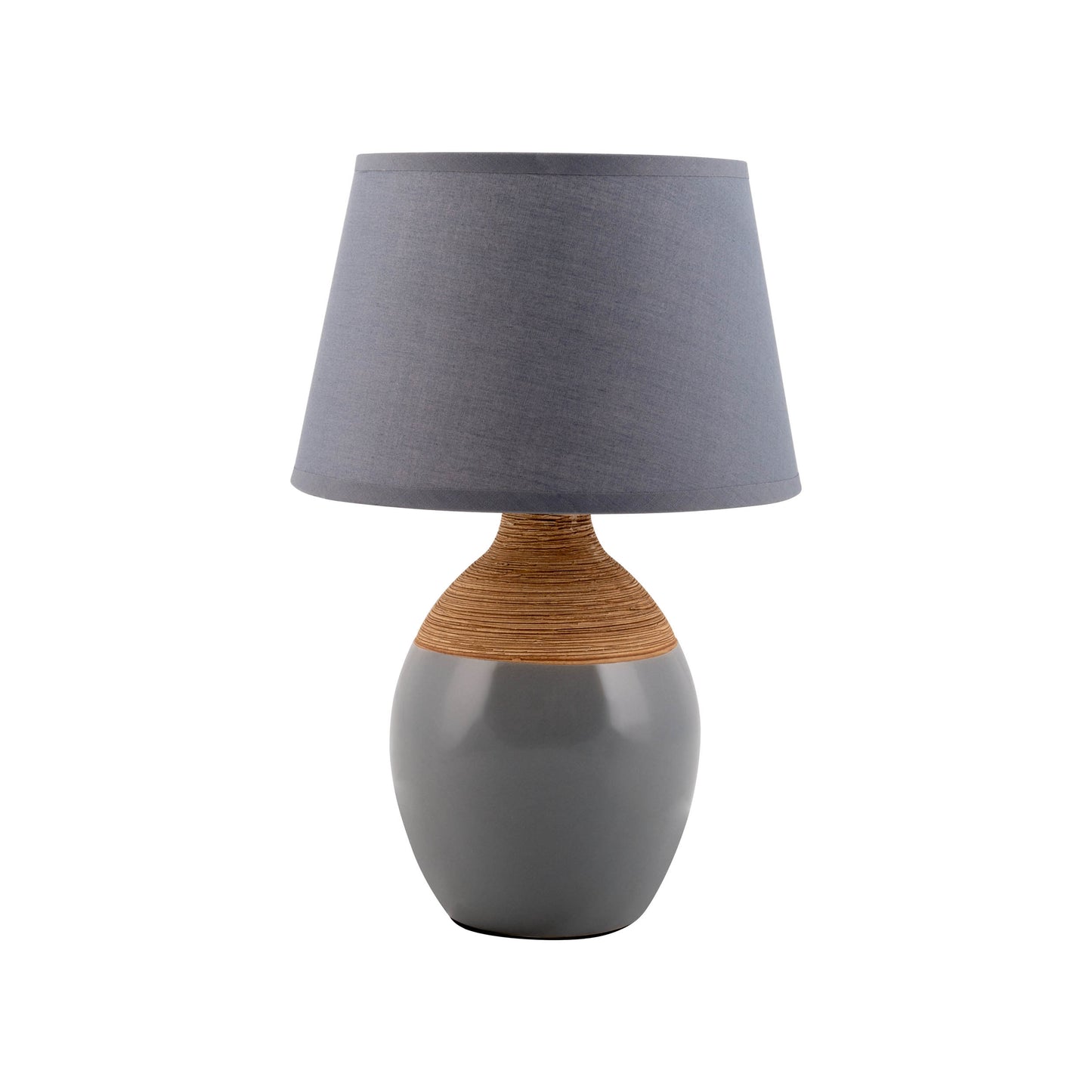 Keramik Tischleuchte "TALI" H: 28cm grau