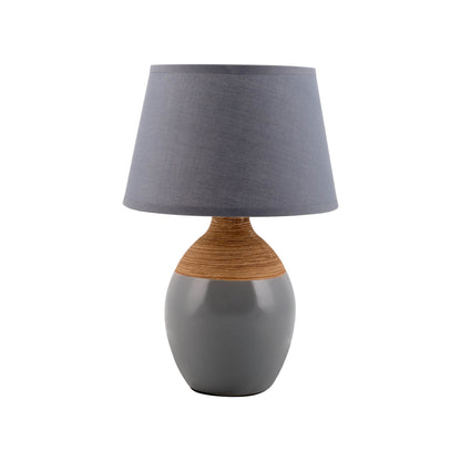 Keramik Tischleuchte "TALI" H: 28cm grau