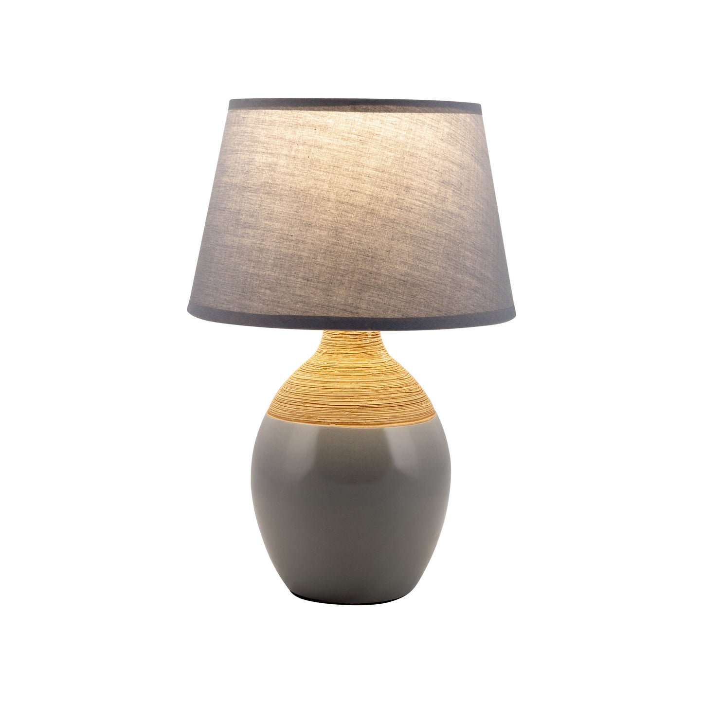 Keramik Tischleuchte "TALI" H: 28cm grau