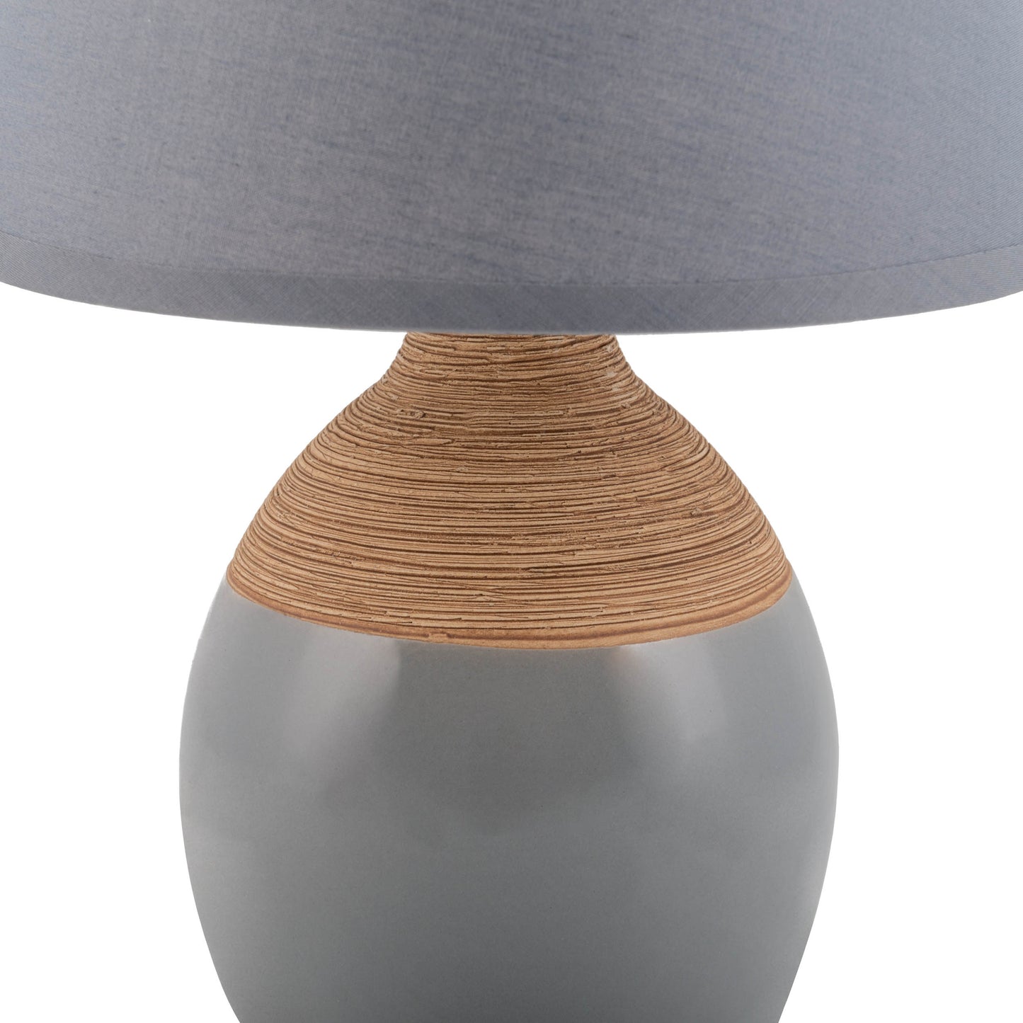Keramik Tischleuchte "TALI" H: 28cm grau