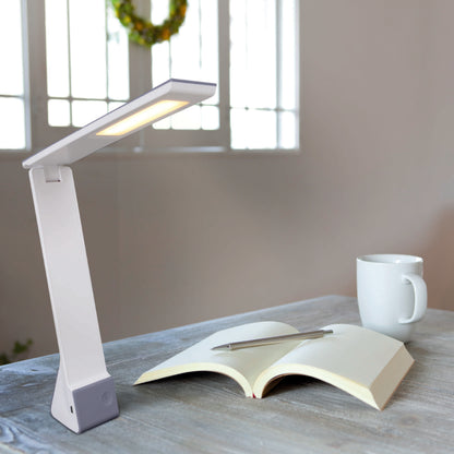 LED / CCT Akku-/Tischleuchte "ULF" H: 26cm grau