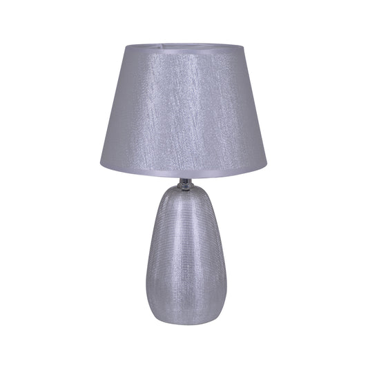 Keramik Tischleuchte "SIMLY CERAMICS" H: 37cm silber