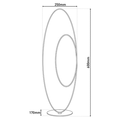 LED Tischleuchte h: 60cm weiß "ODRIVE"