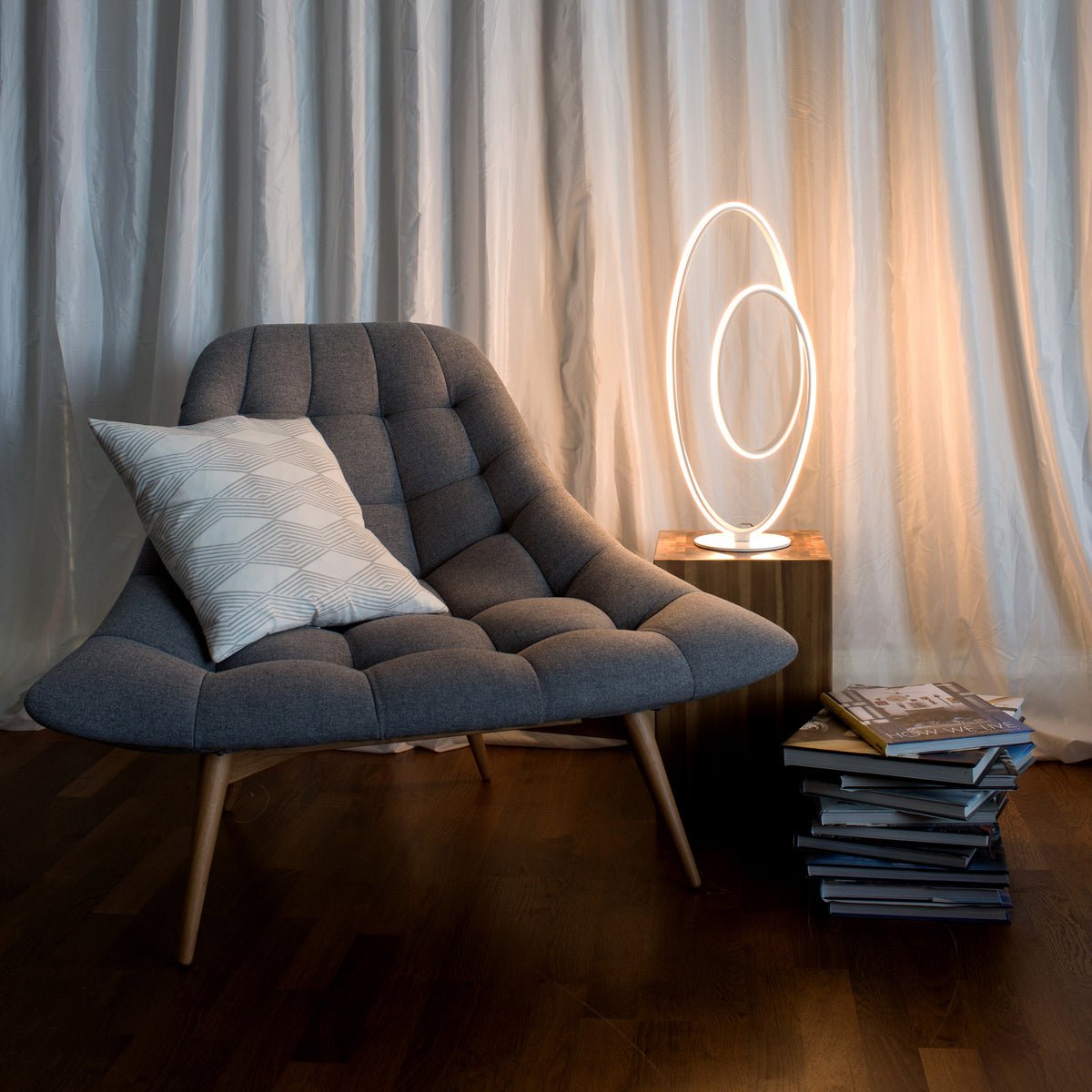 LED Tischleuchte h: 60cm weiß "ODRIVE"