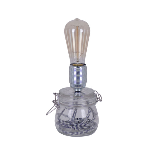 Glas-/Tischleuchte "MAX" H: 20cm klar