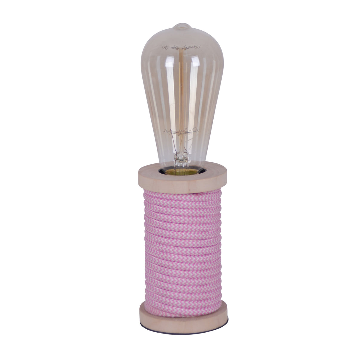 Tischleuchte "MAX" H: 12cm pink/weiß