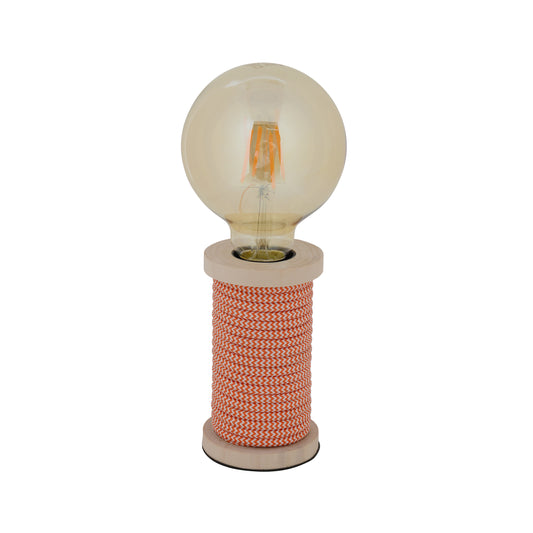Tischleuchte "MAX" H: 12cm orange/weiß