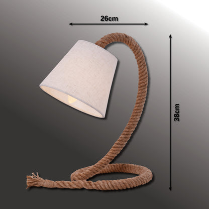 Tischleuchte "ROPE" inkl. Textilschirm H: 35cm