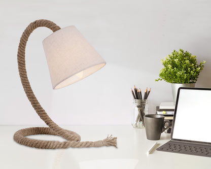 Tischleuchte "ROPE" inkl. Textilschirm H: 35cm
