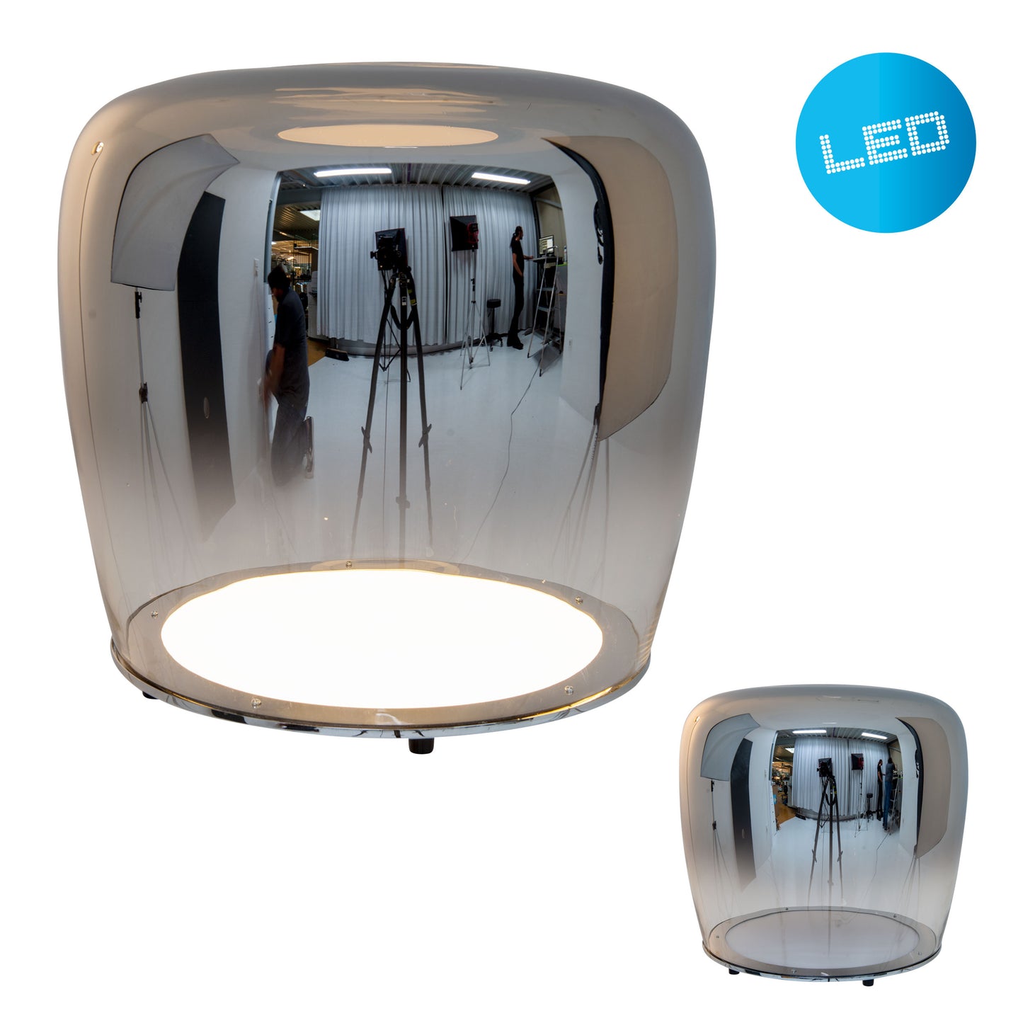 LED Tischleuchte "SMOKY" Ø:43cm