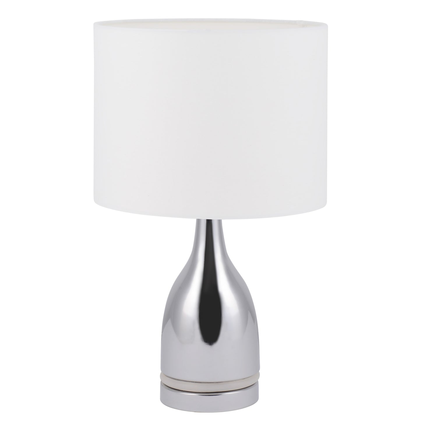 LED Tischleuchte "COSIMA" H: 43,5cm chrom / weiß