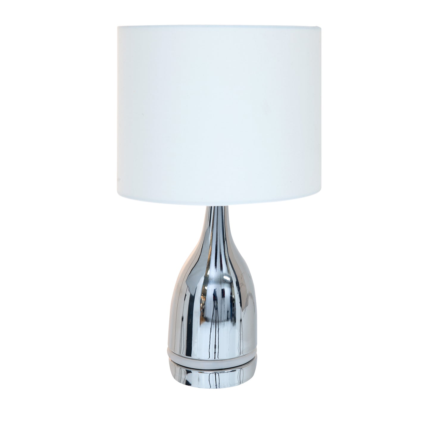 LED Tischleuchte "COSIMA" H: 43,5cm chrom / weiß