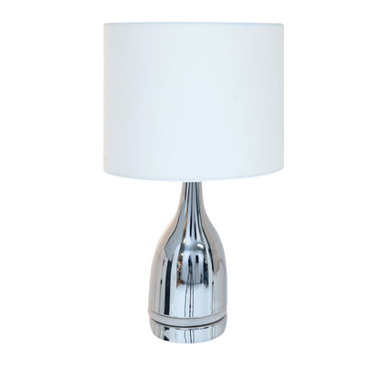 LED Tischleuchte "COSIMA" H: 43,5cm chrom / weiß