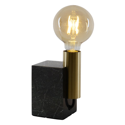 Marmortischleuchte "GEMMA" H: 16cm messing