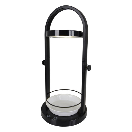 Tischleuchten - LED Pflanzen-Tischleuchte h:53,5cm "PLANTY", Tischlampe im Functional Style, aus Metall und Kunststoff in schwarz, 53,5 cm hoch, Ø 18,2 cm, inkl. LED  Berührungssensor
