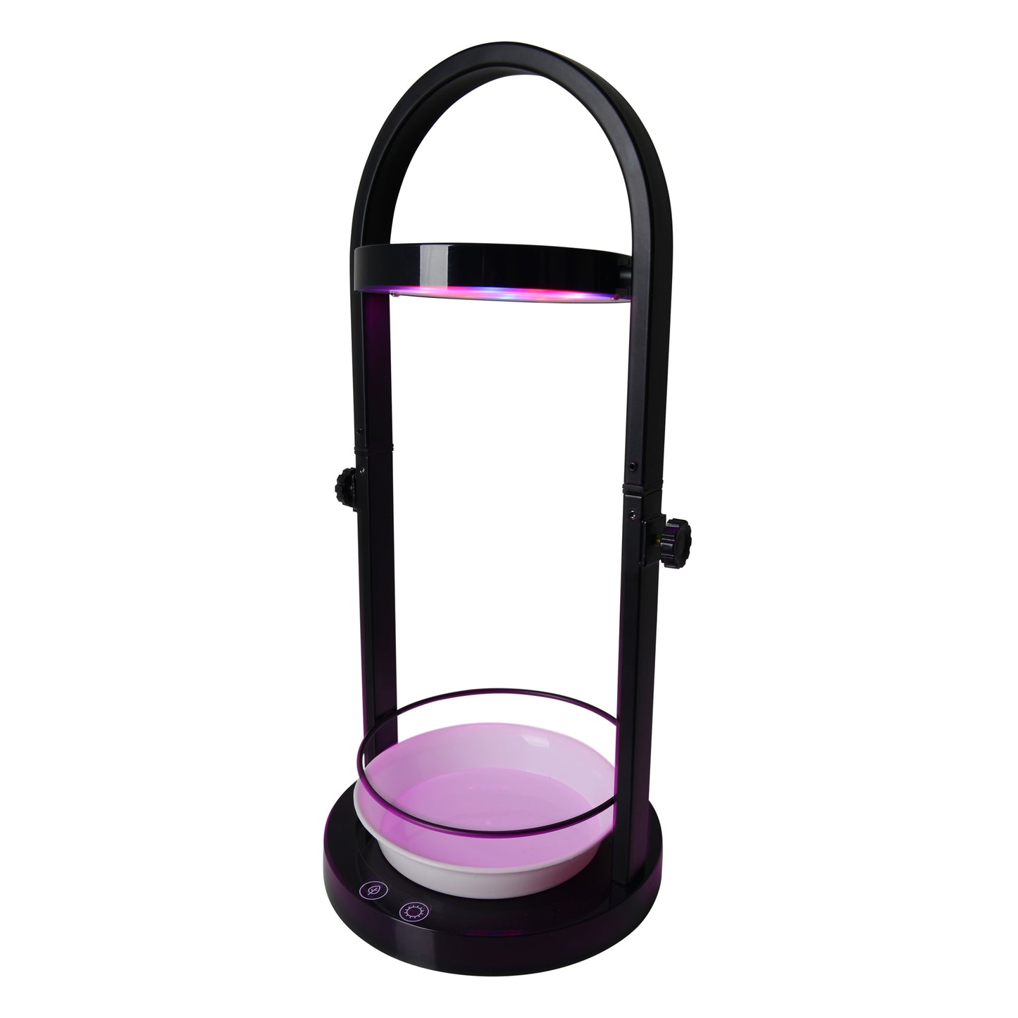 Tischleuchten - LED Pflanzen-Tischleuchte h:53,5cm "PLANTY", Tischlampe im Functional Style, aus Metall und Kunststoff in schwarz, 53,5 cm hoch, Ø 18,2 cm, inkl. LED  Berührungssensor