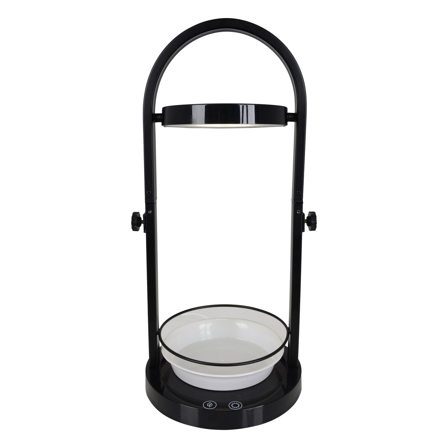 Tischleuchten - LED Pflanzen-Tischleuchte h:53,5cm "PLANTY", Tischlampe im Functional Style, aus Metall und Kunststoff in schwarz, 53,5 cm hoch, Ø 18,2 cm, inkl. LED  Berührungssensor