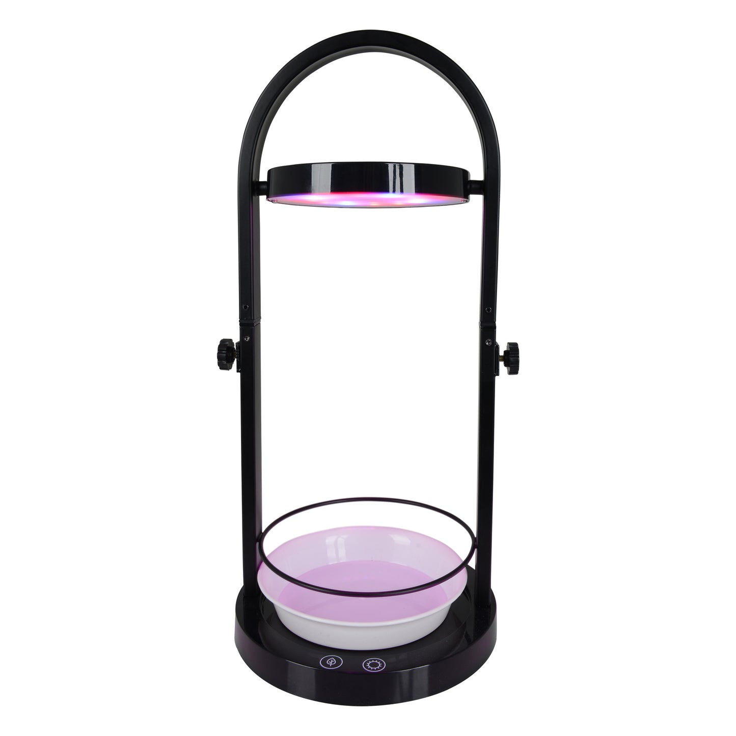 Tischleuchten - LED Pflanzen-Tischleuchte h:53,5cm "PLANTY", Tischlampe im Functional Style, aus Metall und Kunststoff in schwarz, 53,5 cm hoch, Ø 18,2 cm, inkl. LED  Berührungssensor