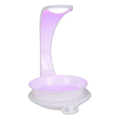 Tischleuchten - LED Pflanzen-Tischleuchte h:24cm "PLANTY", Tischlampe im Functional Style, ausMetall und Kunststoff in weiß, 24 cm hoch, Maße 19 x 15,5 cm, inkl. LED  Berührungssensor  USB