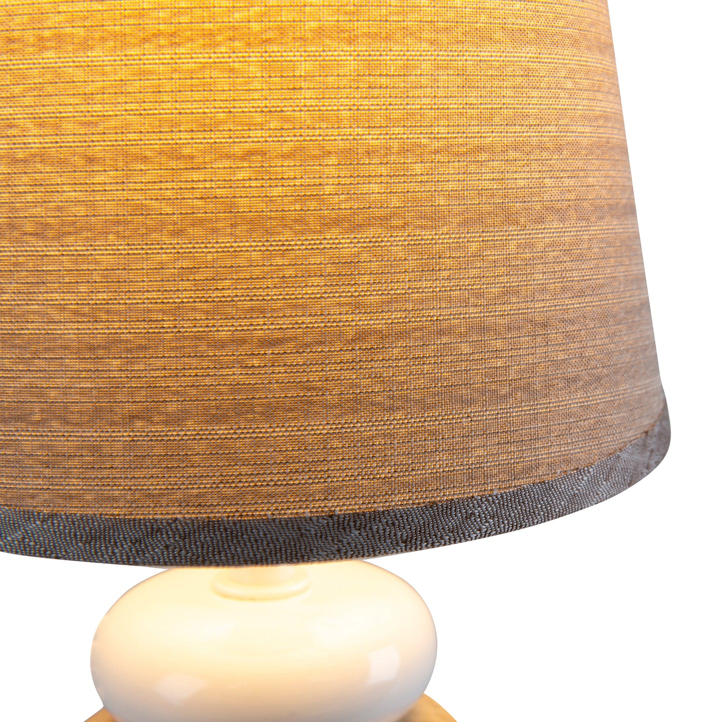 Keramik Tischleuchte "STONEY" H: 31cm braun