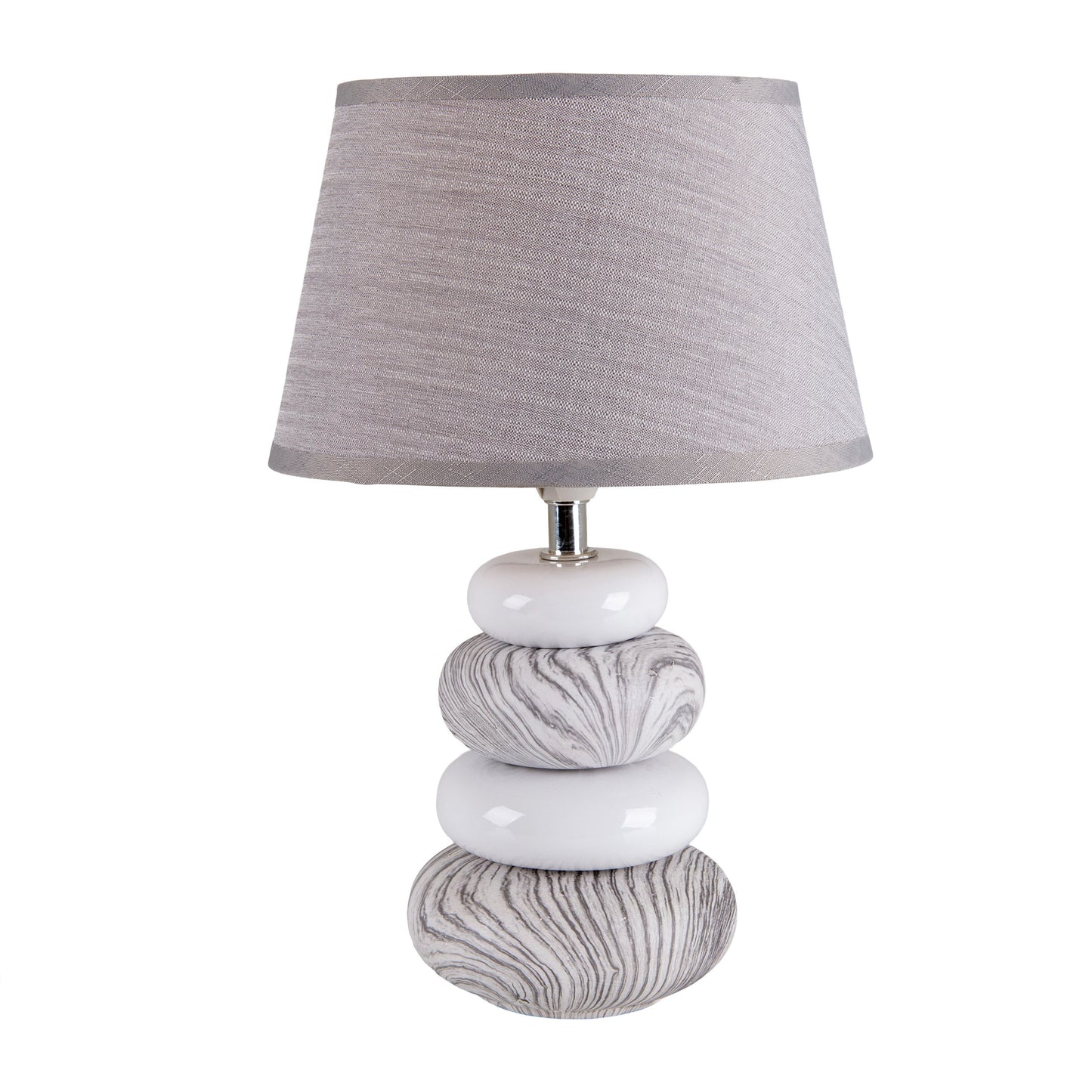 Keramik Tischleuchte "STONEY" H: 31cm grau