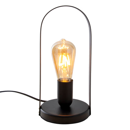 Metall-Tischleuchte "FARO" H: 28,5cm schwarz