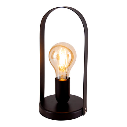 Metall-Tischleuchte "FARO" H: 28,5cm schwarz