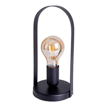 Metall-Tischleuchte "FARO" H: 28,5cm schwarz