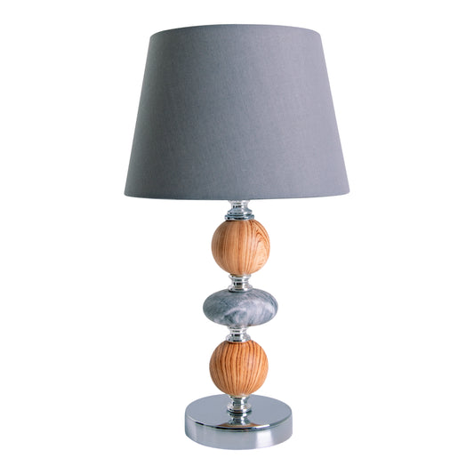 Keramik Tischleuchte "ARAGA" H: 36cm grau