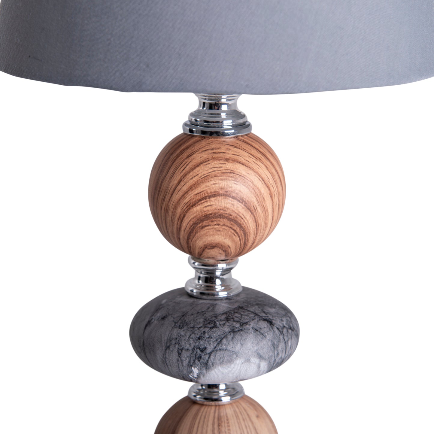 Keramik Tischleuchte "ARAGA" H: 36cm grau