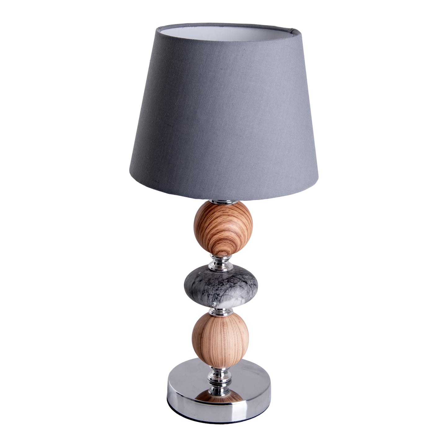 Keramik Tischleuchte "ARAGA" H: 36cm grau