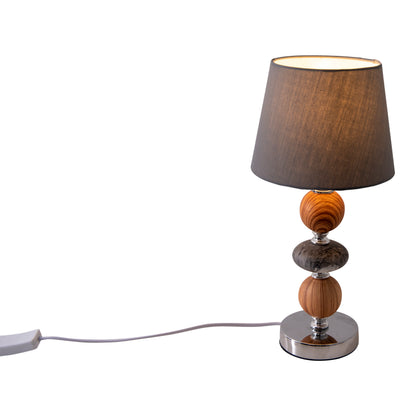 Keramik Tischleuchte "ARAGA" H: 36cm grau