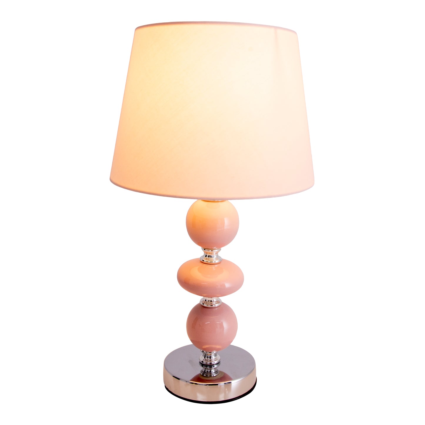 Keramik Tischleuchte "ARAGA" H: 36cm rosa