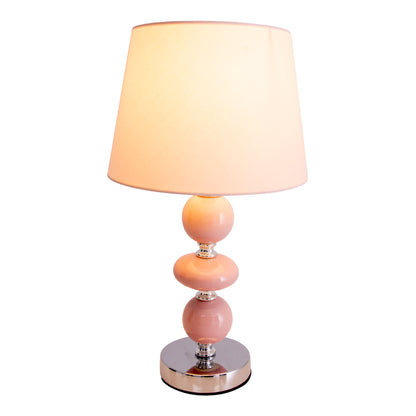 Keramik Tischleuchte "ARAGA" H: 36cm rosa