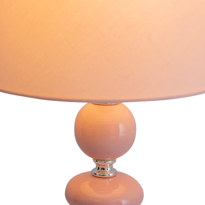 Keramik Tischleuchte "ARAGA" H: 36cm rosa