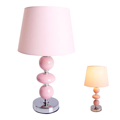 Keramik Tischleuchte "ARAGA" H: 36cm rosa