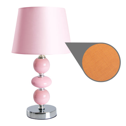 Keramik Tischleuchte "ARAGA" H: 36cm rosa