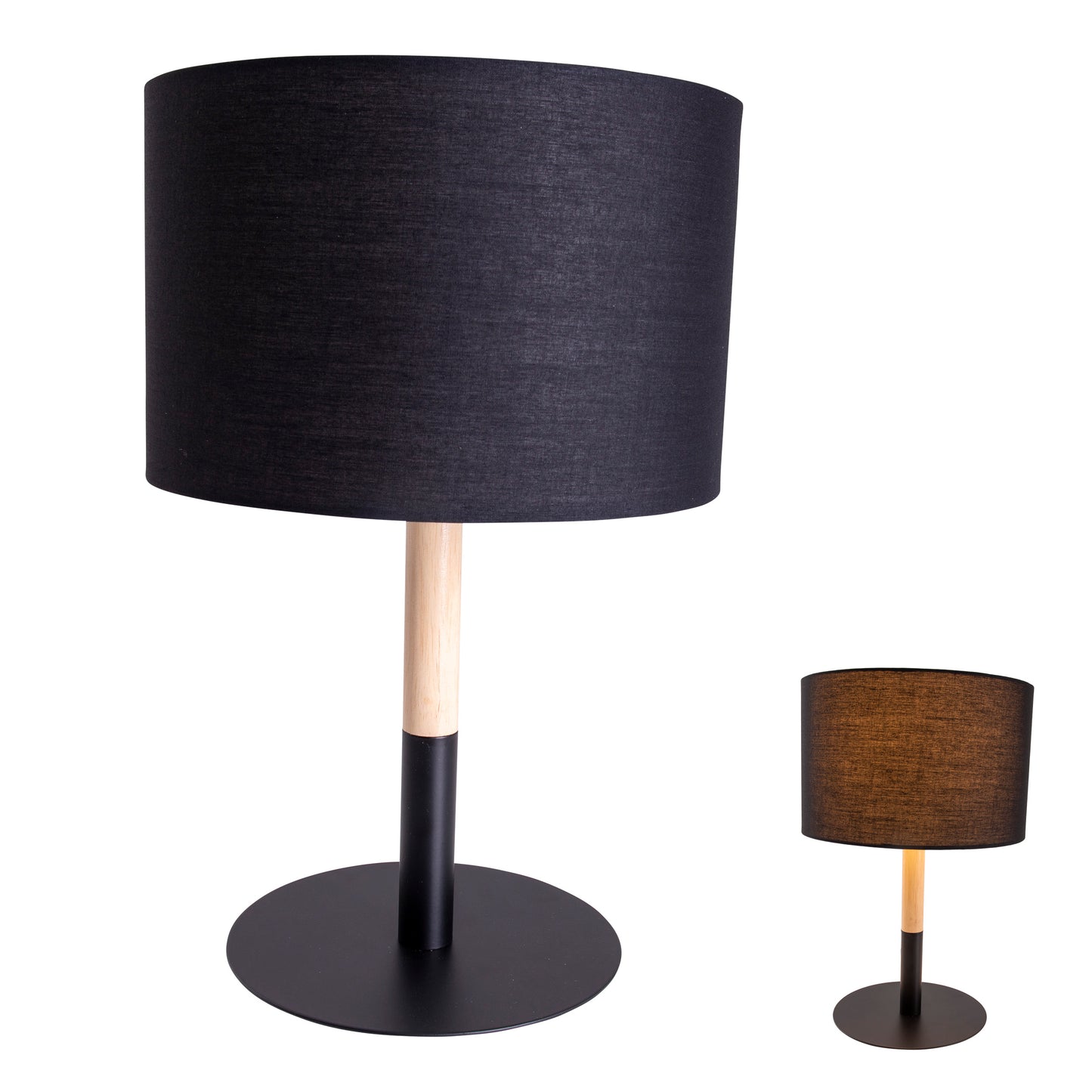 Textil-Tischleuchte "TESSILE" H: 37cm schwarz