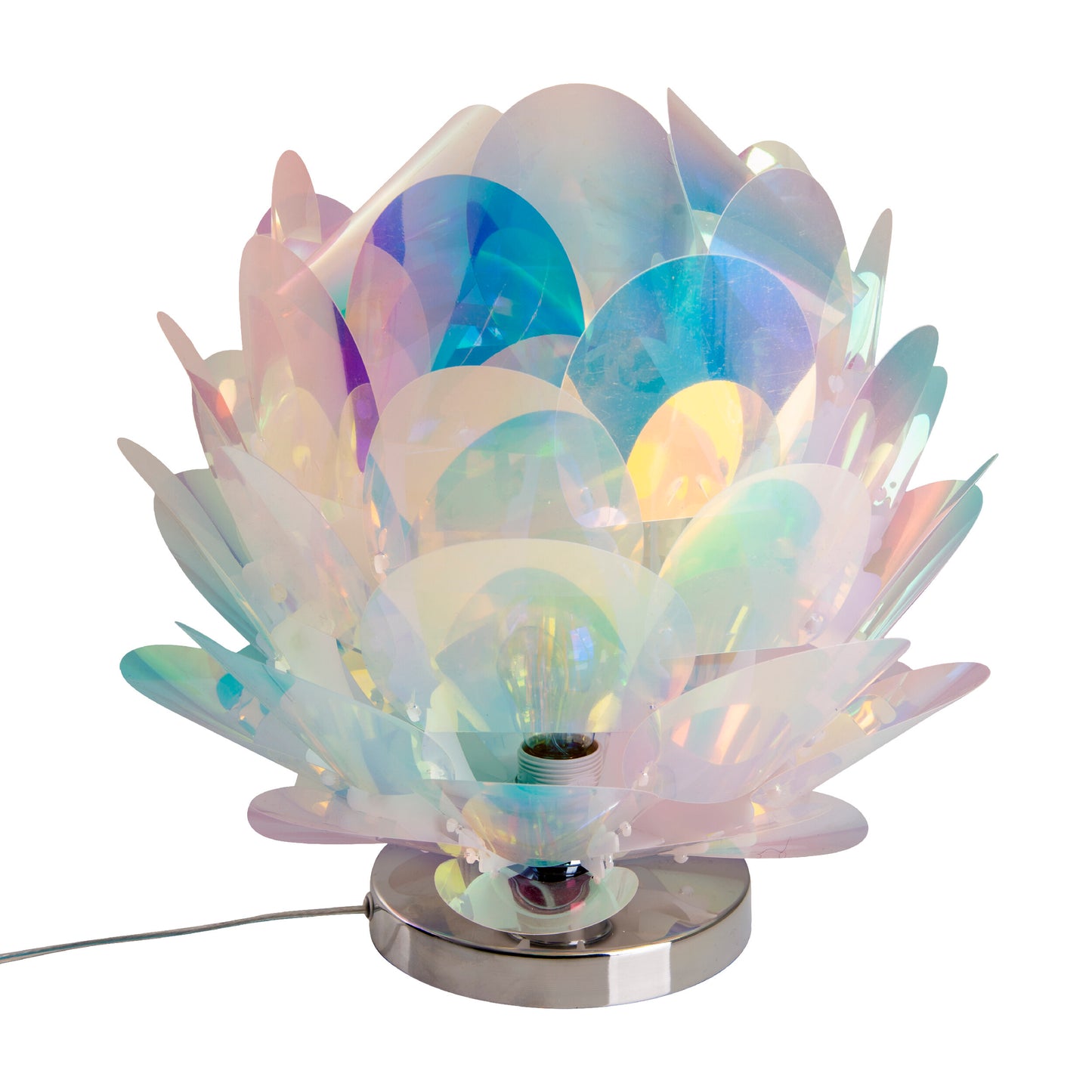 Tischleuchte "FORA" H: 35,5cm irisierend