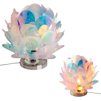Tischleuchte "FORA" H: 35,5cm irisierend