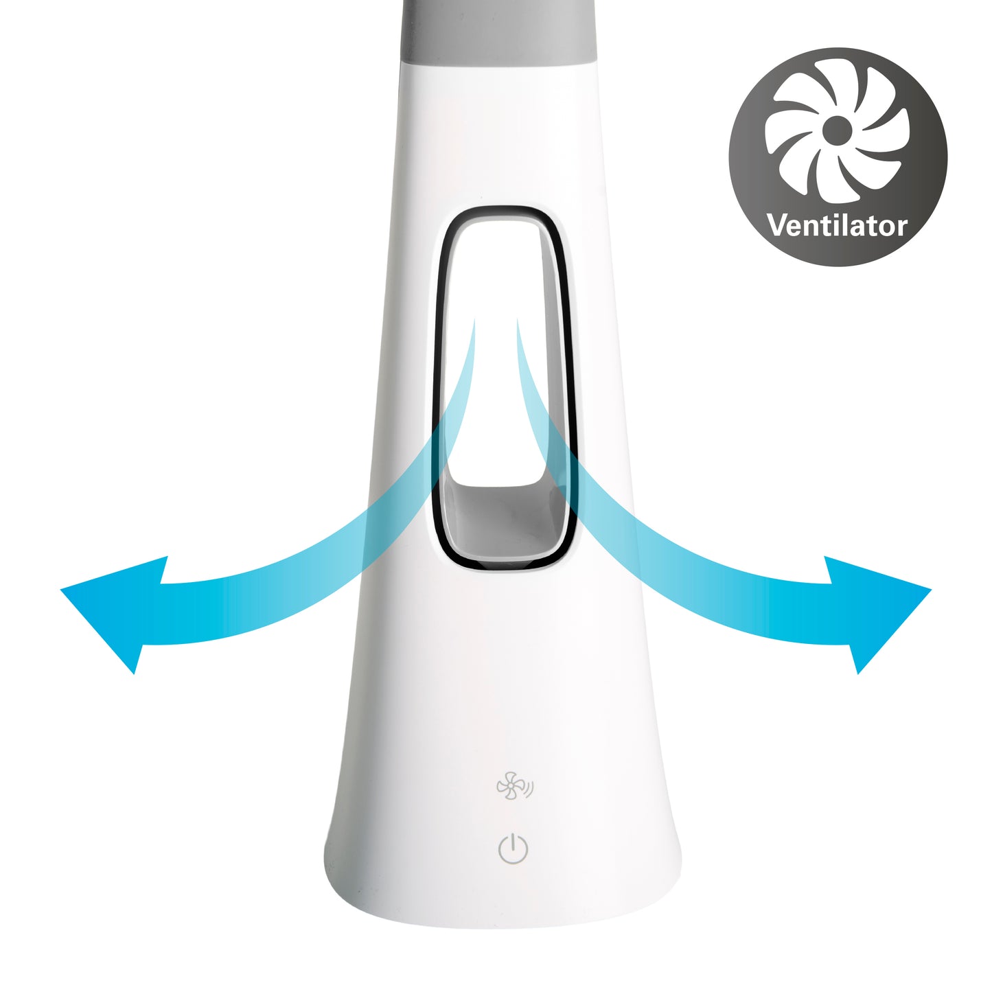 LED Tischleuchte "VENTU" inkl. Ventilator H: 40cm dimmbar