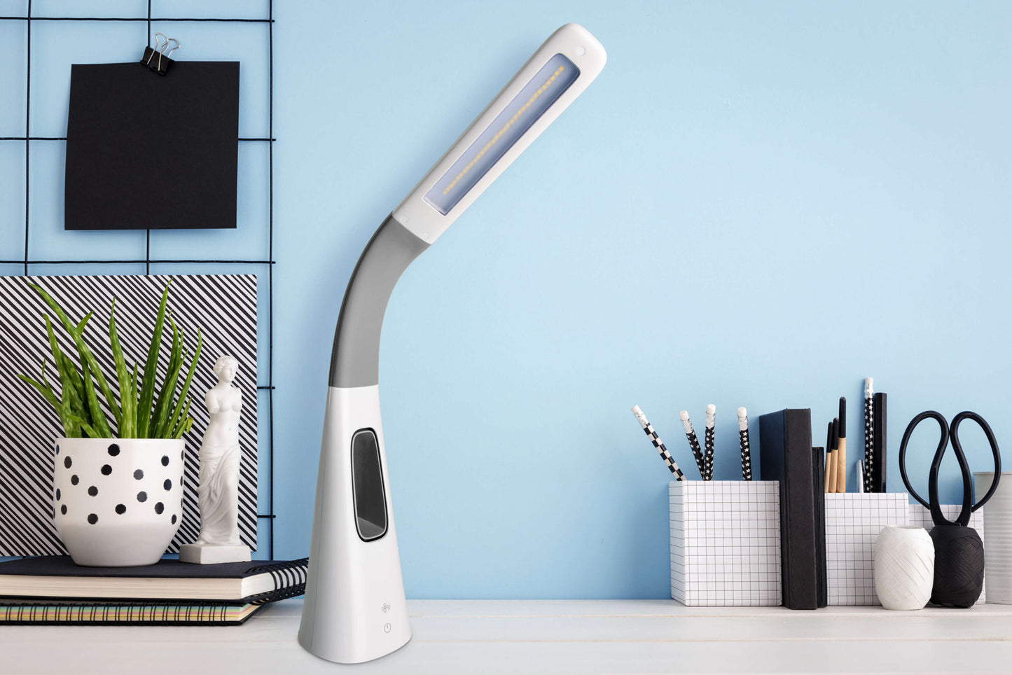 LED Tischleuchte "VENTU" inkl. Ventilator H: 40cm dimmbar