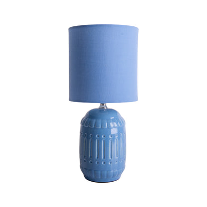Keramik Tischleuchte  "ERIDA" H: 30cm hellblau