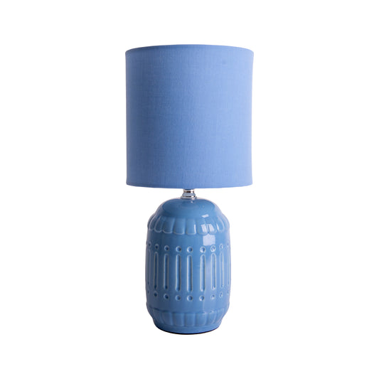 Keramik Tischleuchte  "ERIDA" H: 30cm hellblau