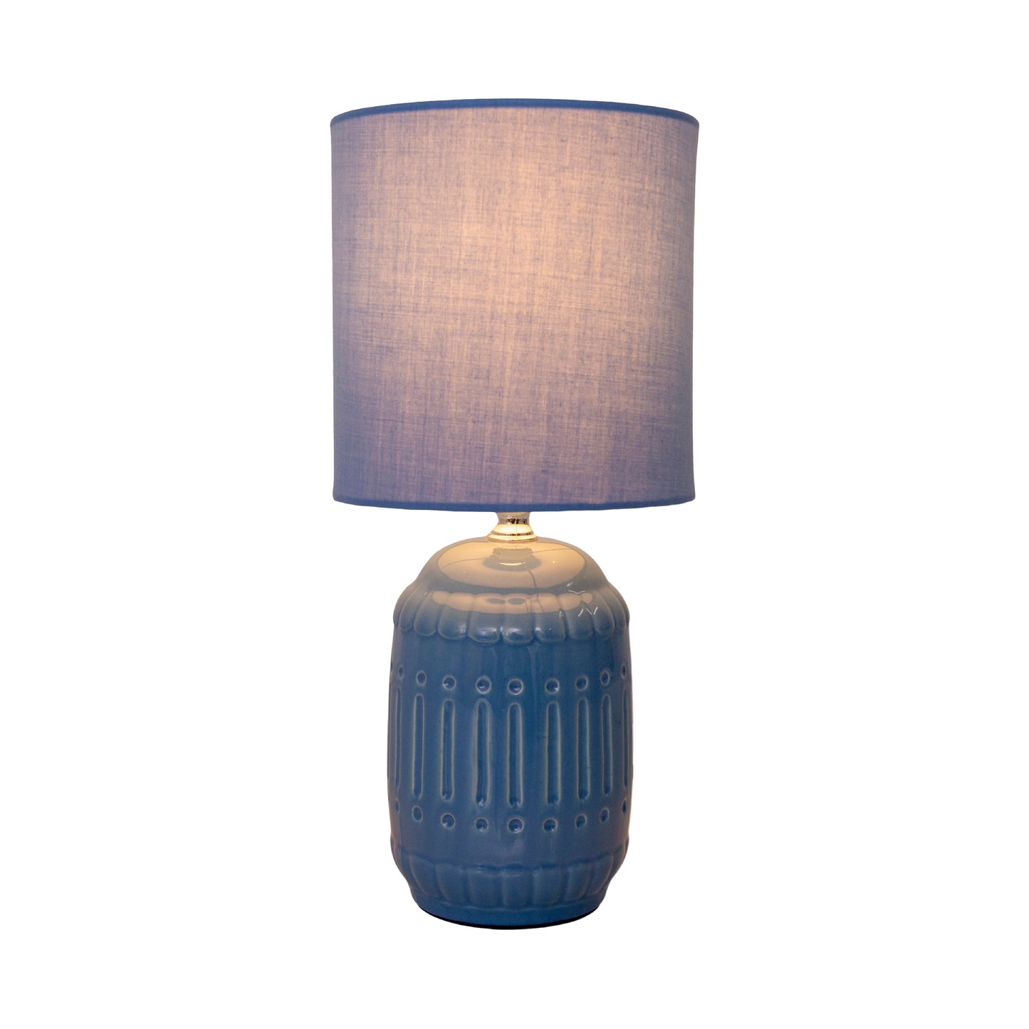 Keramik Tischleuchte  "ERIDA" H: 30cm hellblau