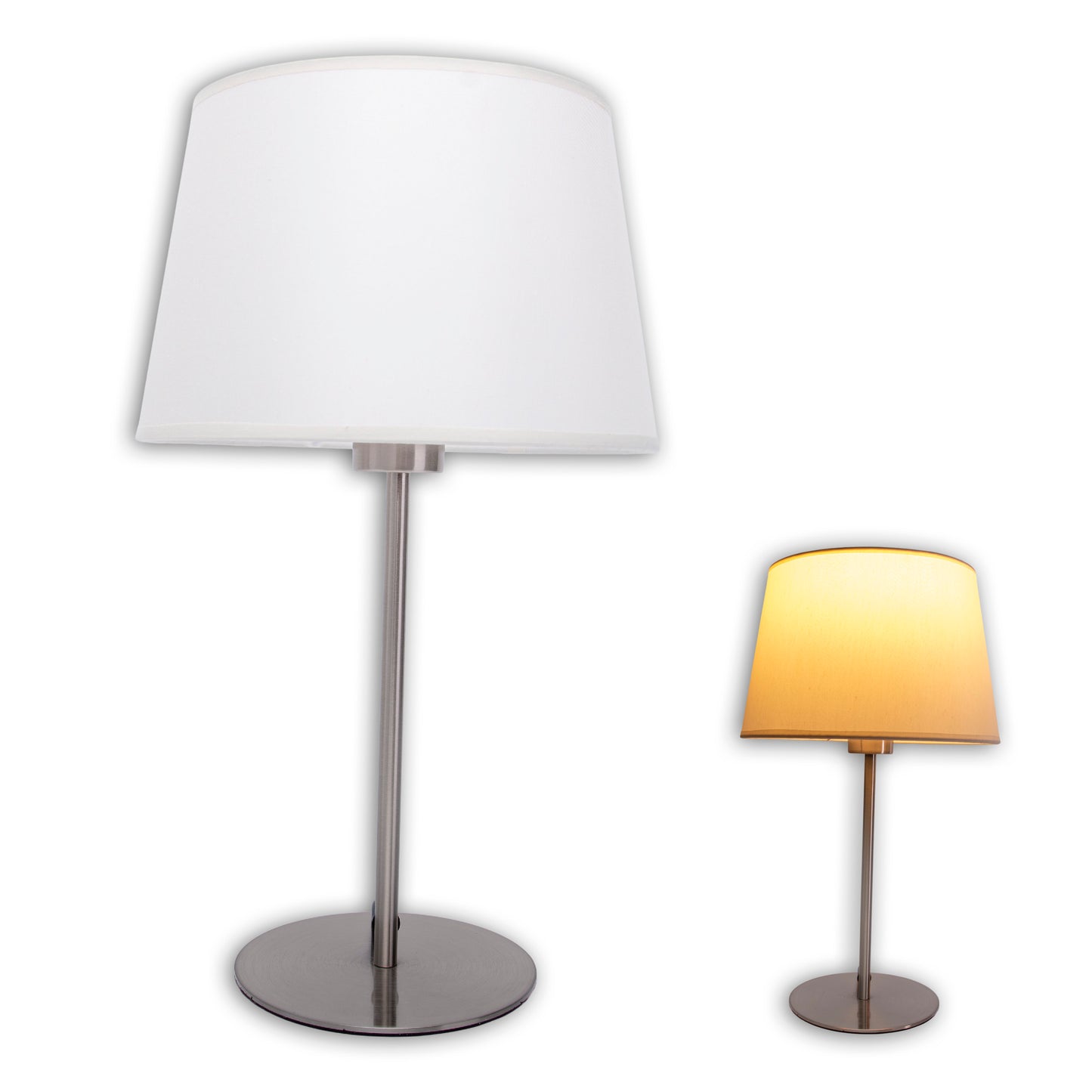 Tischleuchte "BOLOGNA" H: 45cm beige