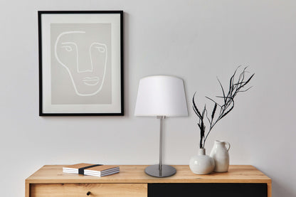 Tischleuchte "BOLOGNA" H: 45cm beige