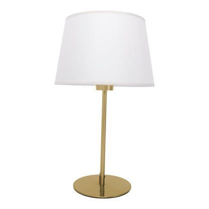 Tischleuchte "BOLOGNA" H: 45cm beige/messing
