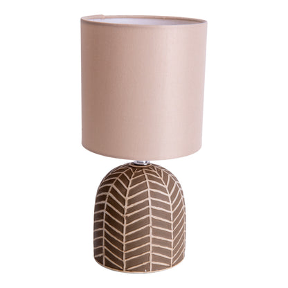 Keramik Tischleuchte "FOLIO" H: 27,5cm braun