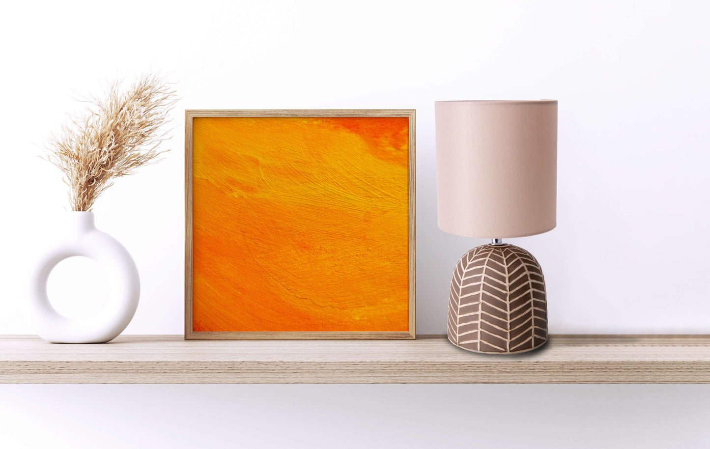 Keramik Tischleuchte "FOLIO" H: 27,5cm braun